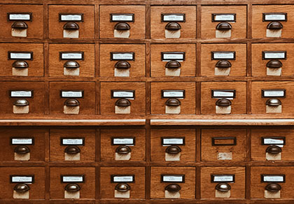 picture of library card catalog